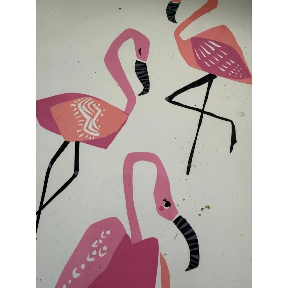 At home flamingo blue tray platter